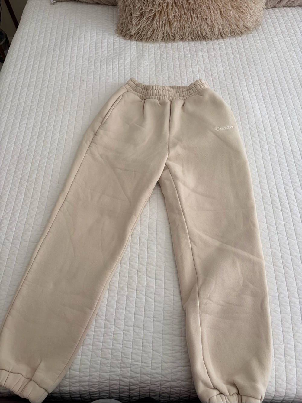 Comfort Fit Cream Joggers - Cozy Everyday Track Pants